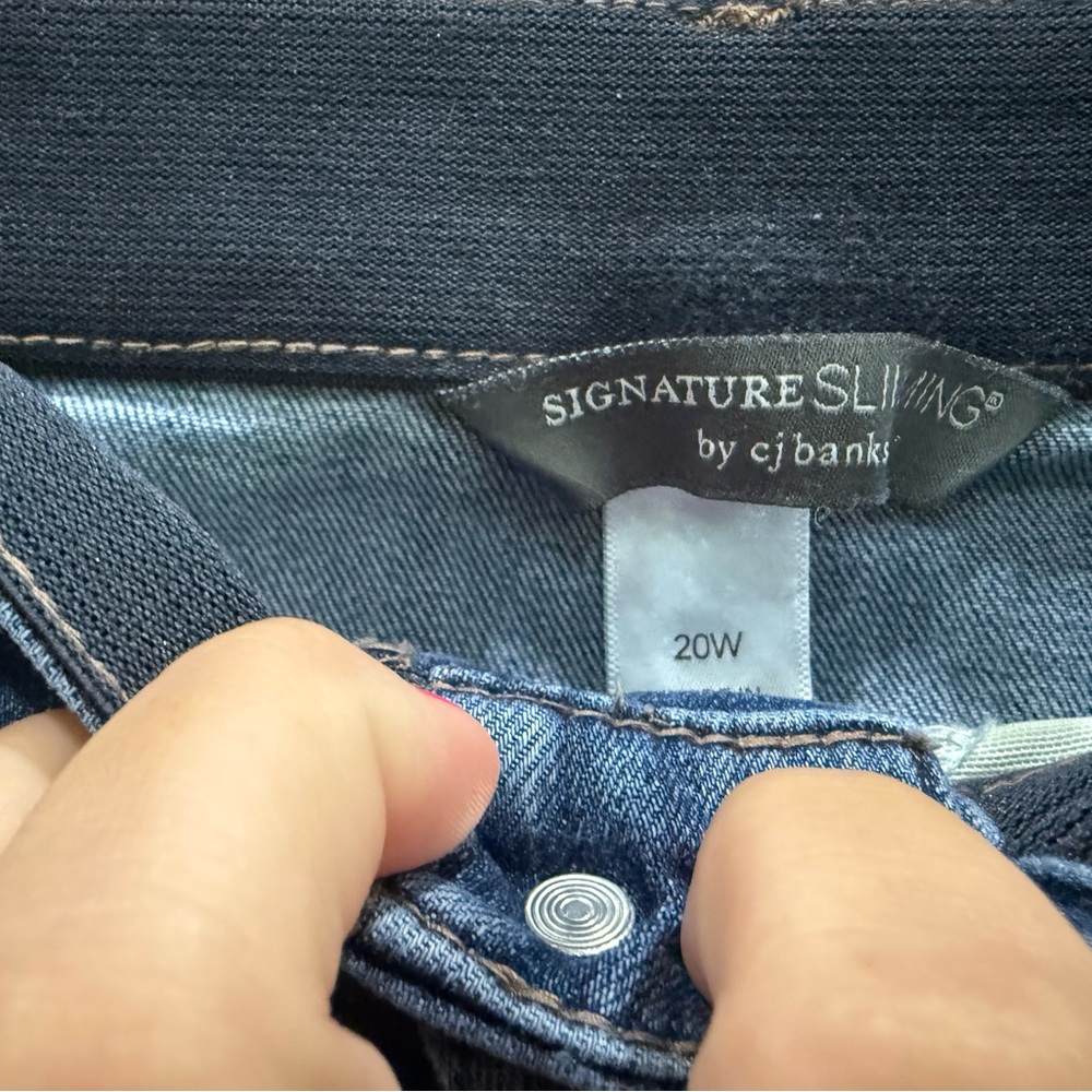 Plus Size Blue Stretch Women's Jeans - Picture 3 of 5